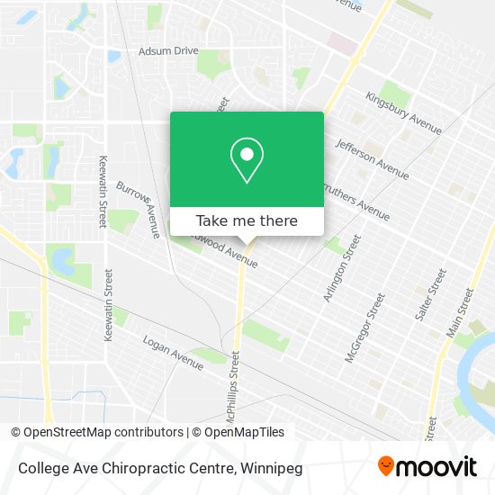 College Ave Chiropractic Centre map