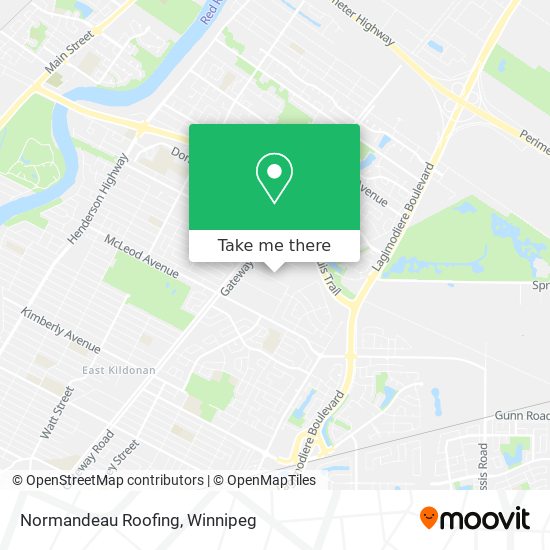 Normandeau Roofing map