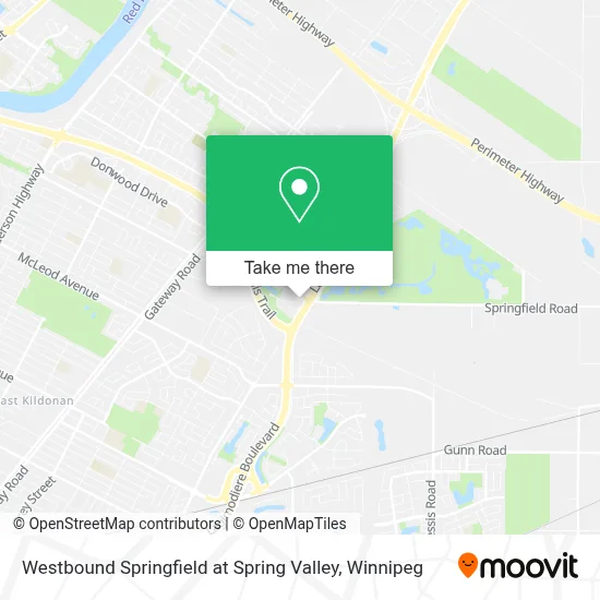 Westbound Springfield at Spring Valley map