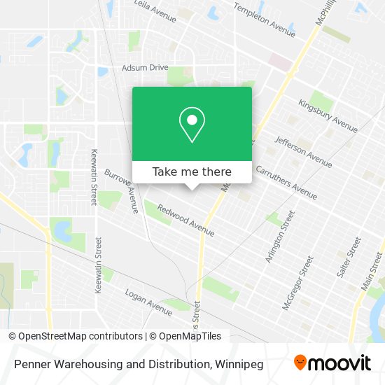 Penner Warehousing and Distribution map