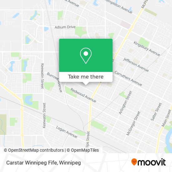 Carstar Winnipeg Fife map
