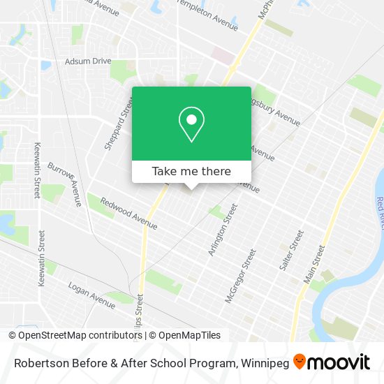 Robertson Before & After School Program map