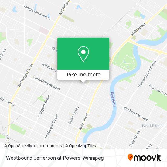 Westbound Jefferson at Powers map