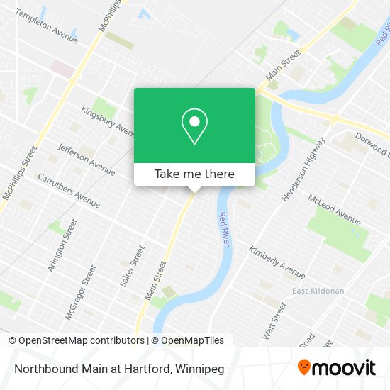 Northbound Main at Hartford map