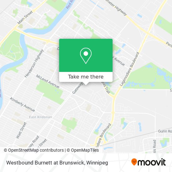 Westbound Burnett at Brunswick map