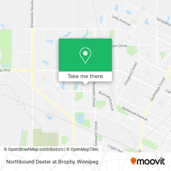 Northbound Dexter at Brophy map