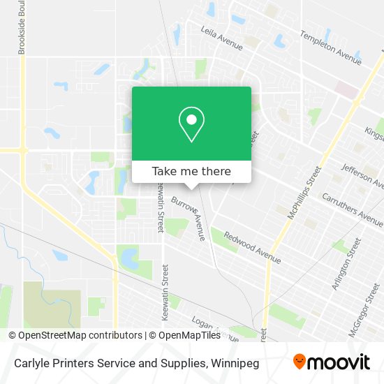 Carlyle Printers Service and Supplies map