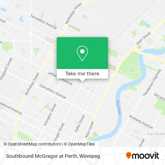 Southbound McGregor at Perth plan