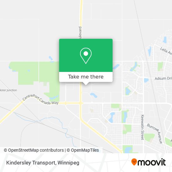 Kindersley Transport map