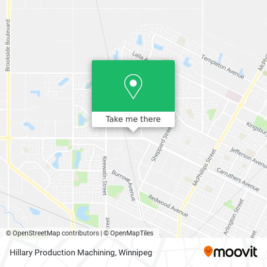 Hillary Production Machining map