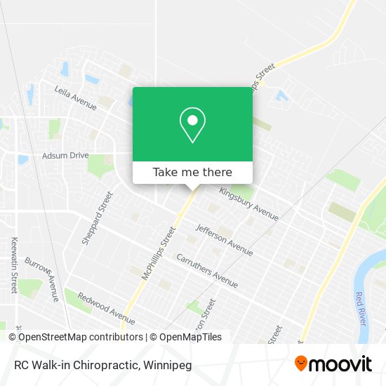 RC Walk-in Chiropractic map