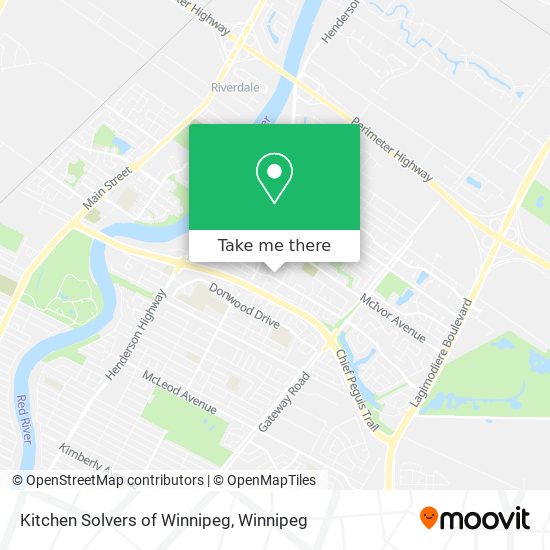 Kitchen Solvers of Winnipeg map