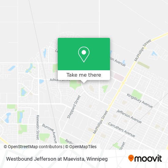 Westbound Jefferson at Maevista map