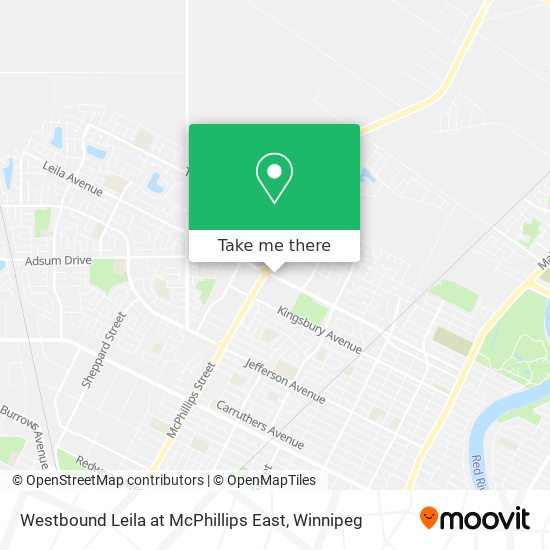 Westbound Leila at McPhillips East map