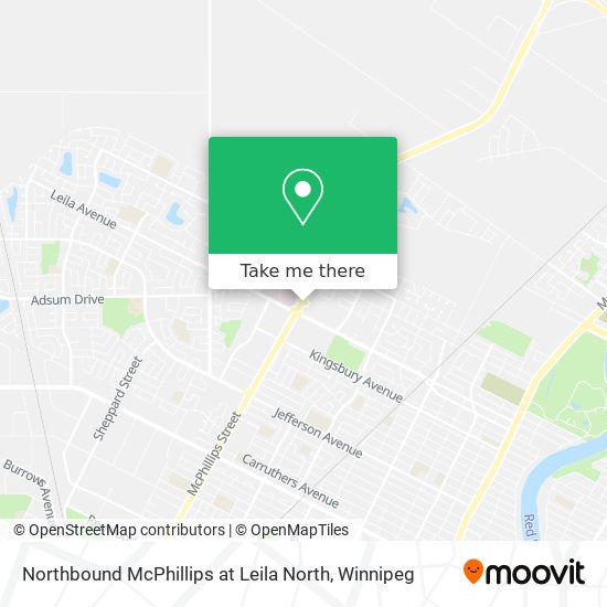 Northbound McPhillips at Leila North map