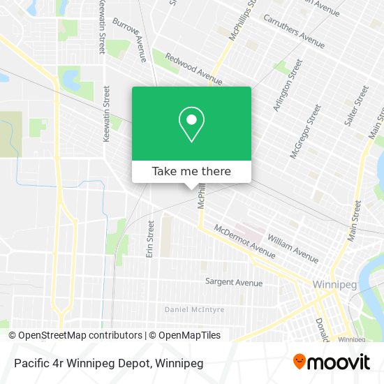 Pacific 4r Winnipeg Depot map