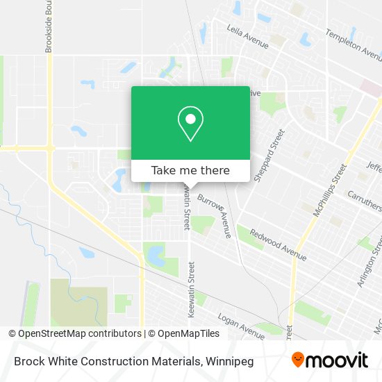 Brock White Construction Materials map