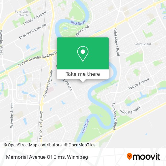 Memorial Avenue Of Elms map