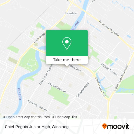 Chief Peguis Junior High map