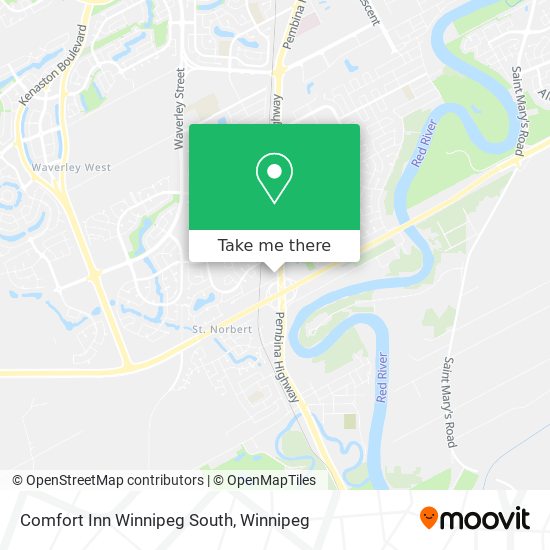 Comfort Inn Winnipeg South map