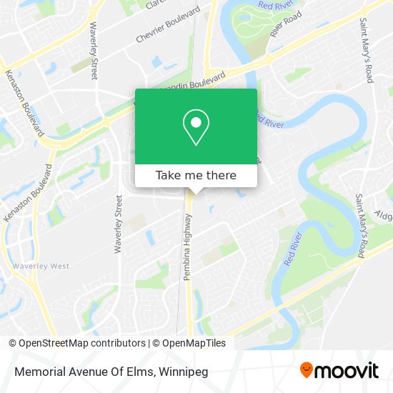 Memorial Avenue Of Elms map