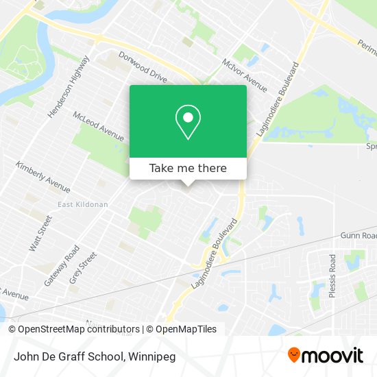 John De Graff School map