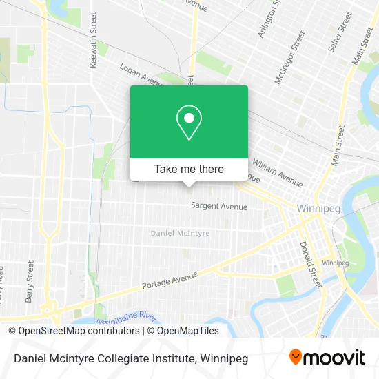 Daniel Mcintyre Collegiate Institute map