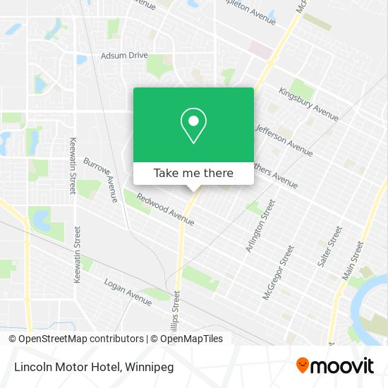 Lincoln Motor Hotel map