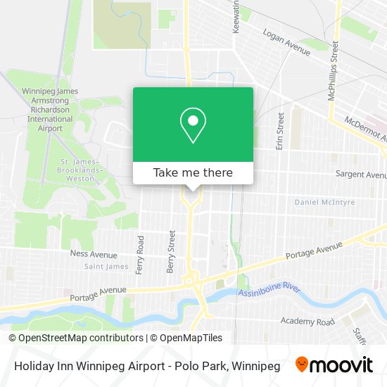 Holiday Inn Winnipeg Airport - Polo Park map