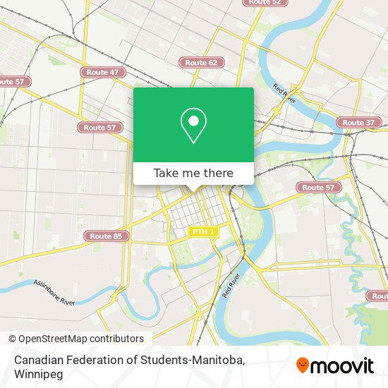 Canadian Federation of Students-Manitoba map