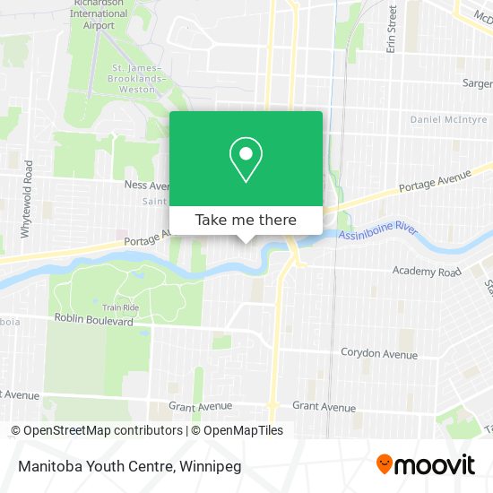 Manitoba Youth Centre map