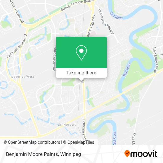 Benjamin Moore Paints map