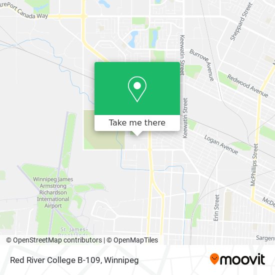 Red River College B-109 map