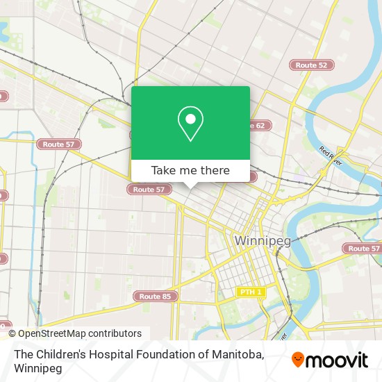 The Children's Hospital Foundation of Manitoba map