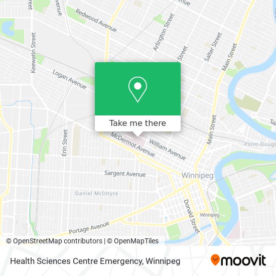 Health Sciences Centre Emergency map