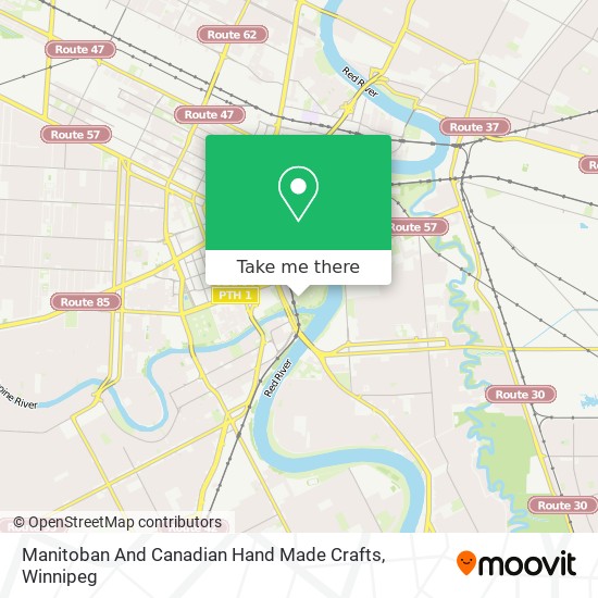 Manitoban And Canadian Hand Made Crafts map