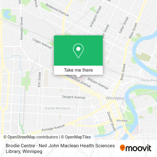 Brodie Centre - Neil John Maclean Health Sciences Library map
