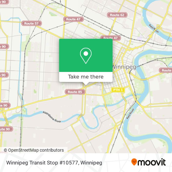 Winnipeg Transit Stop #10577 plan