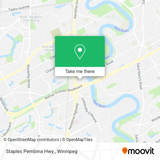 Staples Pembina Hwy. map
