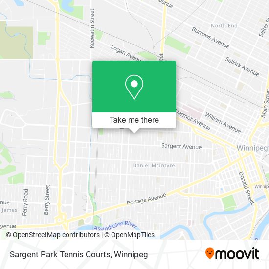 Sargent Park Tennis Courts map