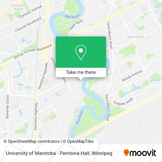 University of Manitoba - Pembina Hall map