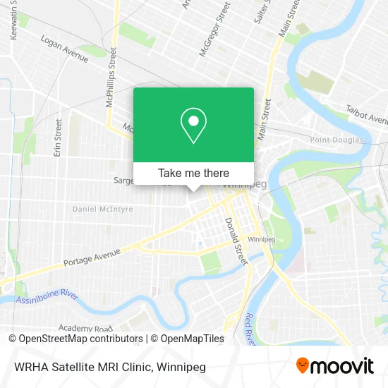 WRHA Satellite MRI Clinic map