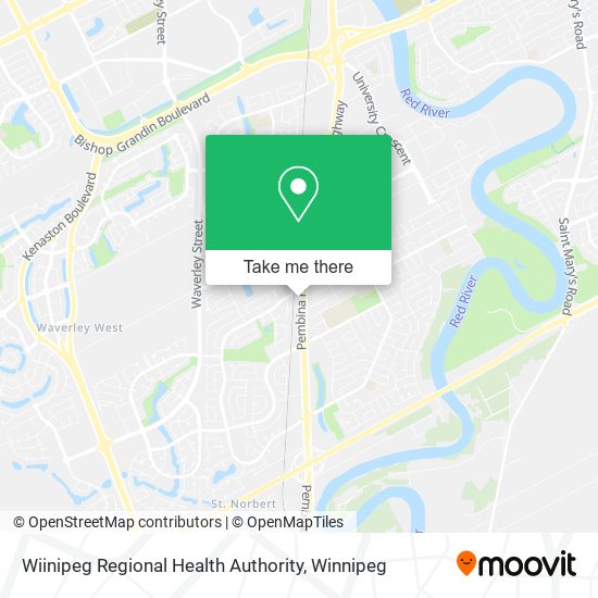 Wiinipeg Regional Health Authority map