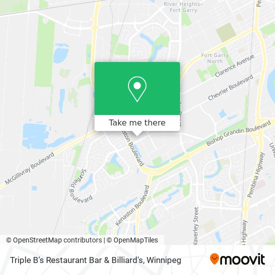 Triple B's Restaurant Bar & Billiard's map
