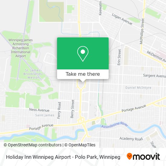 Holiday Inn Winnipeg Airport - Polo Park map