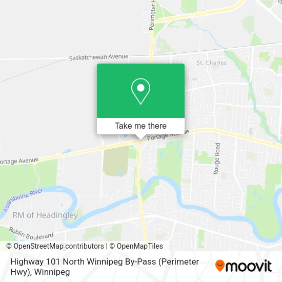 Highway 101 North Winnipeg By-Pass (Perimeter Hwy) map