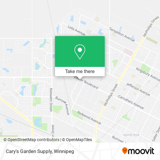 Cary's Garden Supply map