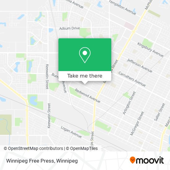 Winnipeg Free Press map