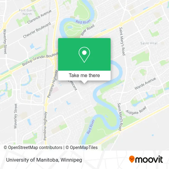 University of Manitoba map