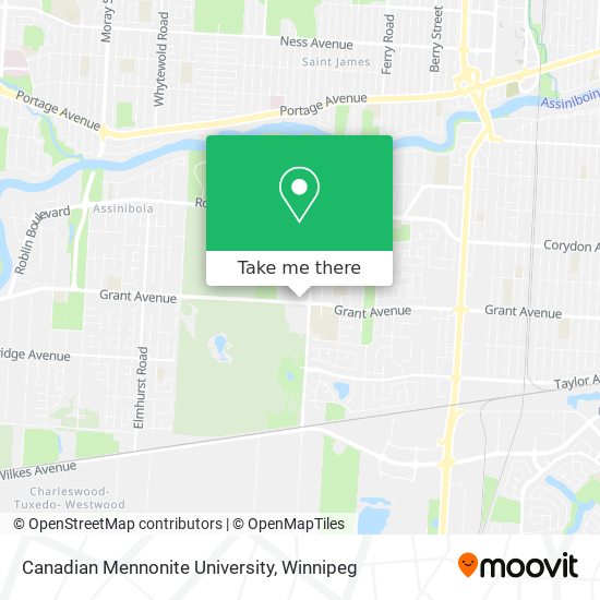 Canadian Mennonite University map